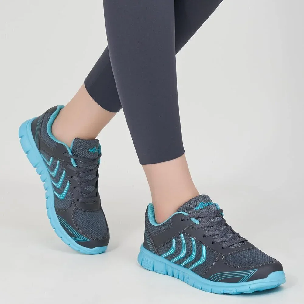 Women's Running Shoes Dark Gray Slip On Mesh Sneakers Lightweight Walking Work
